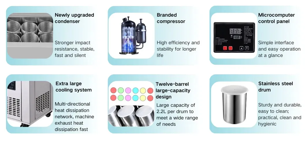 220V/50Hz 1600W High-Performance Soft Ice Ice Brick Machine Ljm160-12