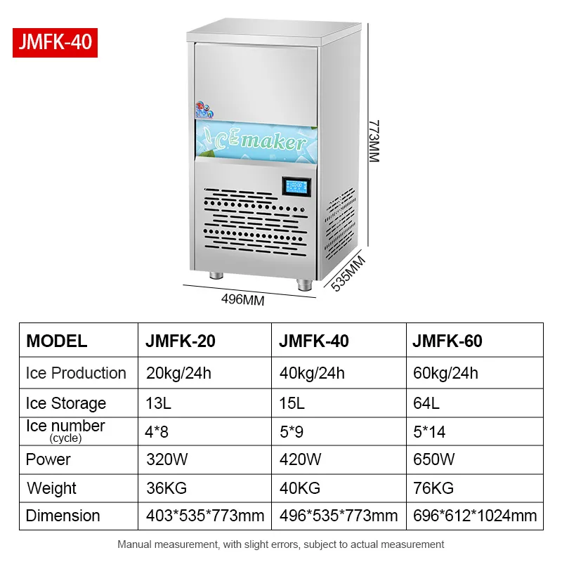 40kg/24h block ice machine