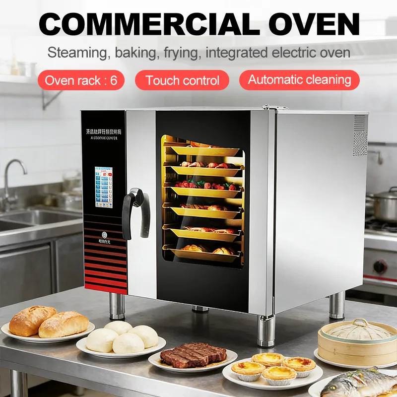 Forno elettrico commerciale Nuovo 380 Volt a sei strati in acciaio inox per ristoranti e panetterie