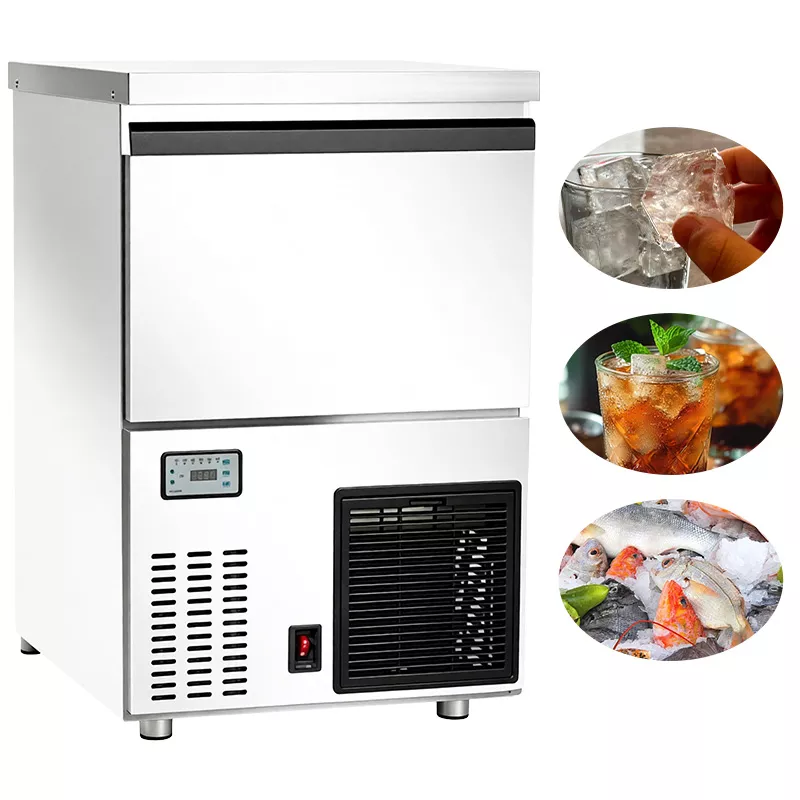 Macchina per il ghiaccio commerciale "tutto in uno" - Cubetti di ghiaccio solidi - Completamente automatica - Ideale per KTV, grandi negozi di tè al latte, caffetterie e bar